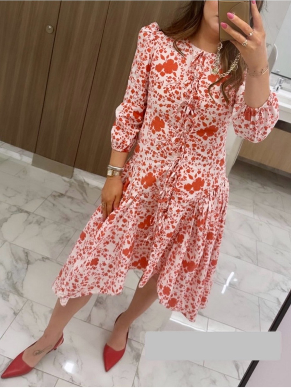 Naya Rea Anni Tie-Front Dress Size 6